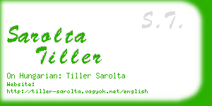 sarolta tiller business card